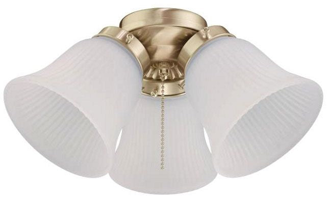 Westinghouse ceiling fan LED light kit, polished brass, with frosted glass