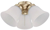 Westinghouse ceiling fan LED light kit, polished brass, with frosted glass
