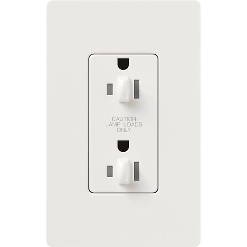 Lutron Claro 15 A tamper-resistant duplex receptacle in White