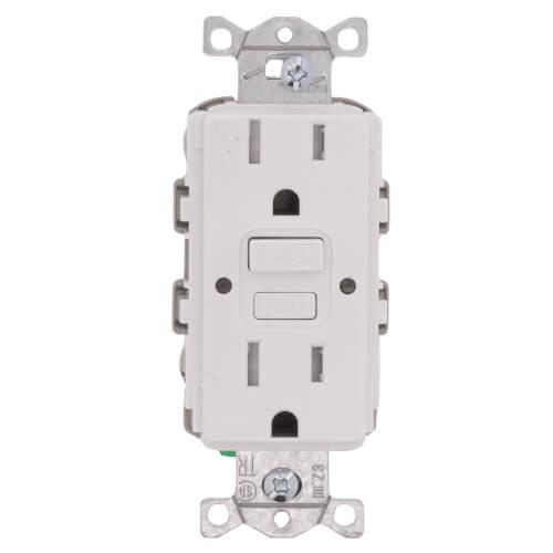 Lutron Claro GFCI receptacle in White