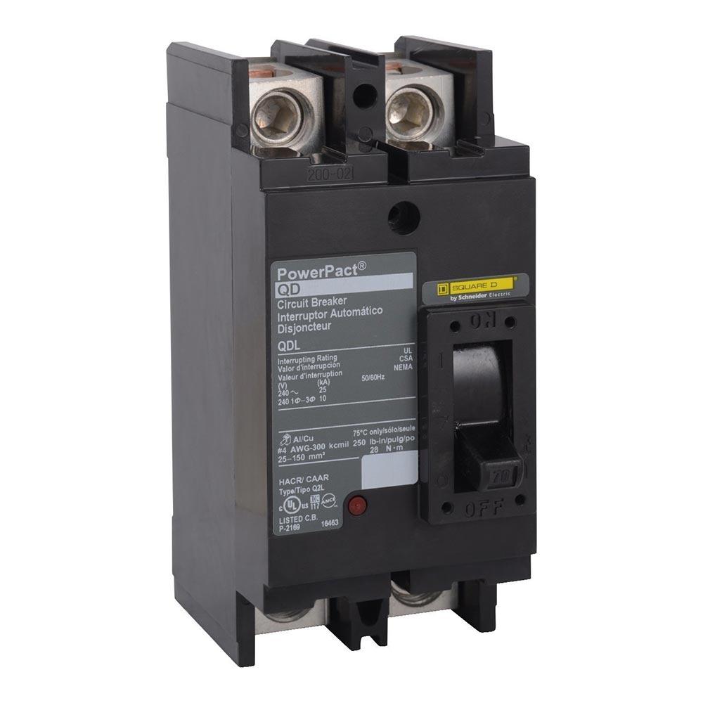 Square D 100 Amp 240 Volt 2 Pole PowerPact Q Molded Case Circuit Breaker