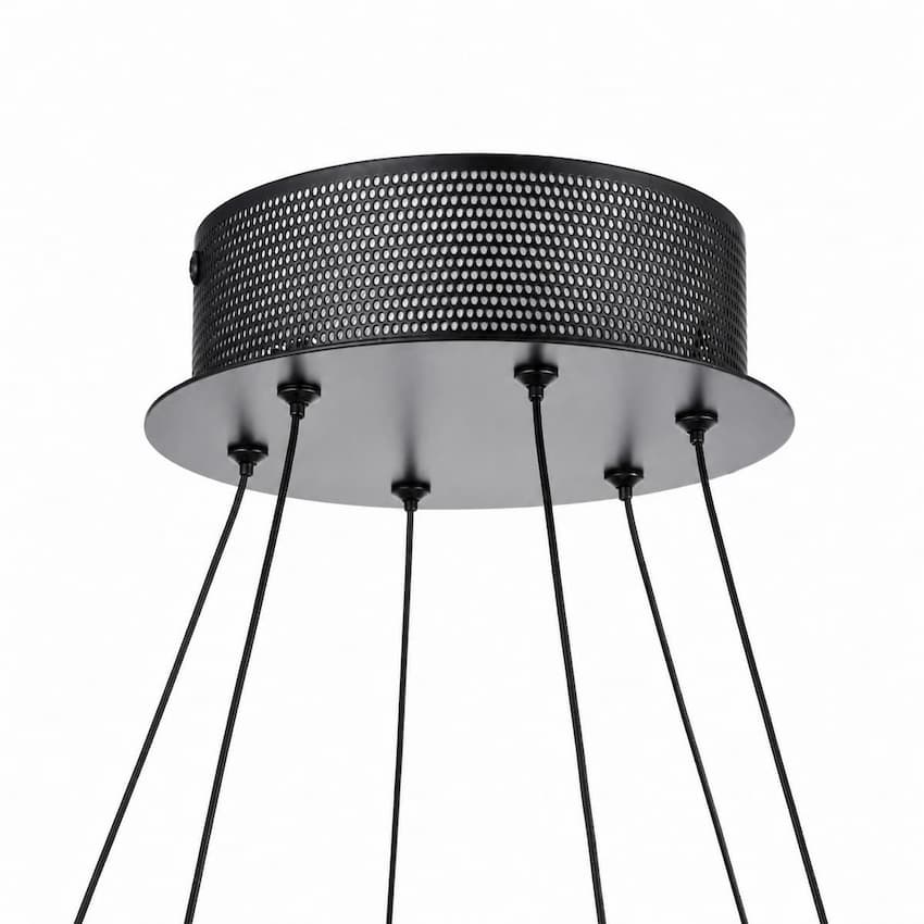 Nuvo 62-2421 Sylas dimmable LED pendant featuring aluminum and steel construction, white silicone lens and matte black finish