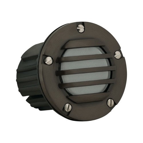 Corona Lighting CL-348B-GM Louvered with Frosted Lens Step Light Gunmetal