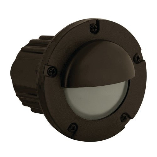 Corona Lighting CL-378-BZ Half-Moon with Frosted Lens Step Light Bronze