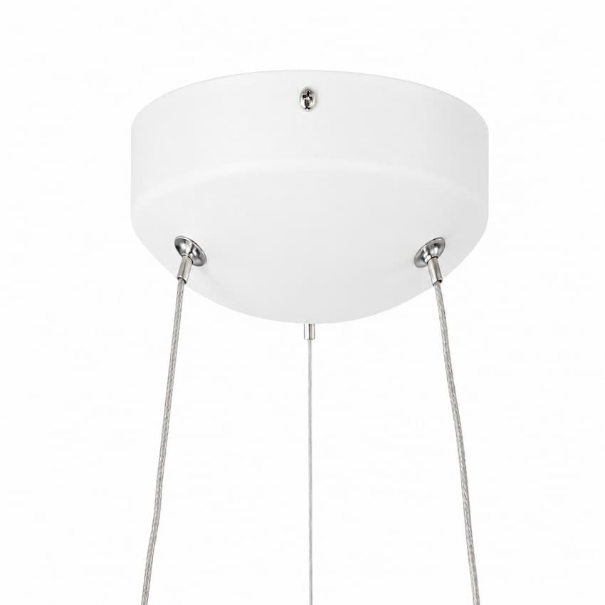 Nuvo 62-1455R1 Orbit dimmable LED pendant featuring a 17.75-inch round profile, white finish and frosted acrylic diffuser