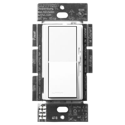 Lutron Diva fan and light control in Brilliant White