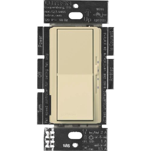 Lutron Diva fan and light control in Ivory