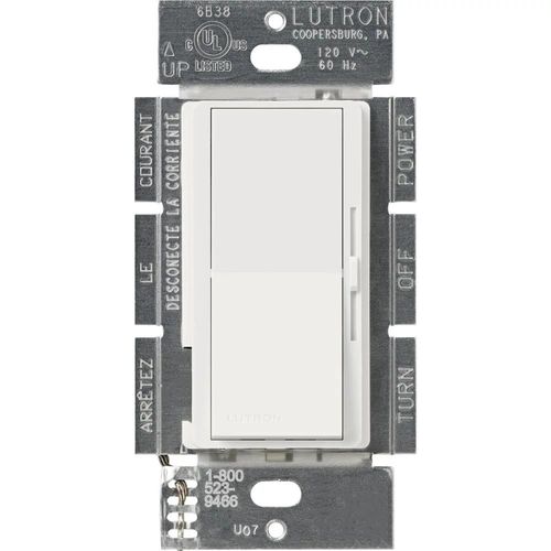 Lutron Diva 3-speed fan control in Snow White