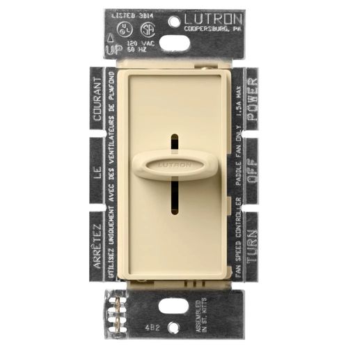 Lutron Skylark 3-speed fan control in Ivory