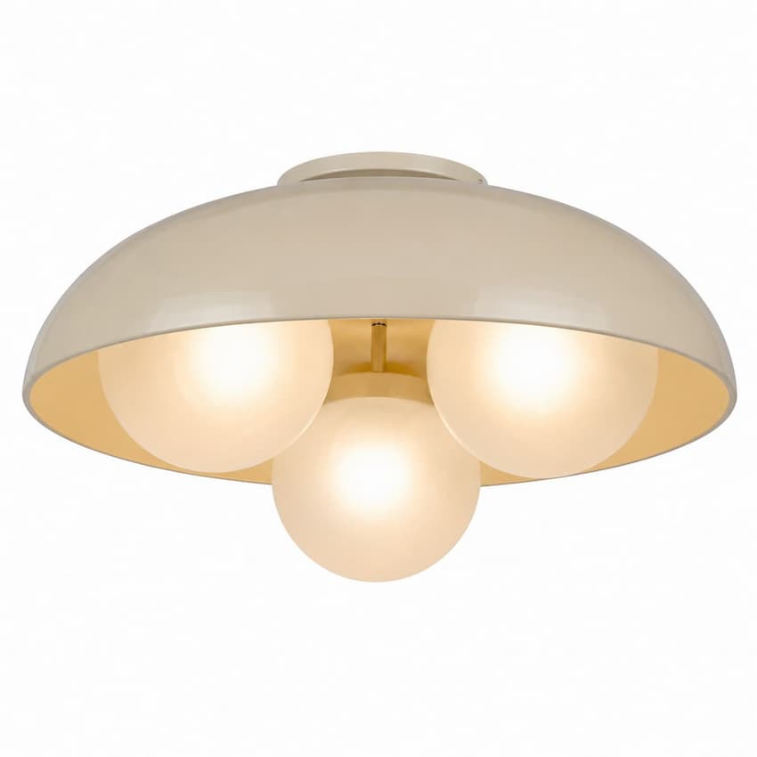 Alora Mood FM495316PWOP Robyn Contemporary Flush Mount Ceiling Light with Pearl White Finish, Soft Opal Glass Shades and Downward Illumination