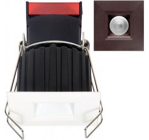 ELCO Lighting E1L12NF30BZ 1 Inch Square Recessed Oak Reflector Downlight 3000K 28 Degree 540 lm All Bronze