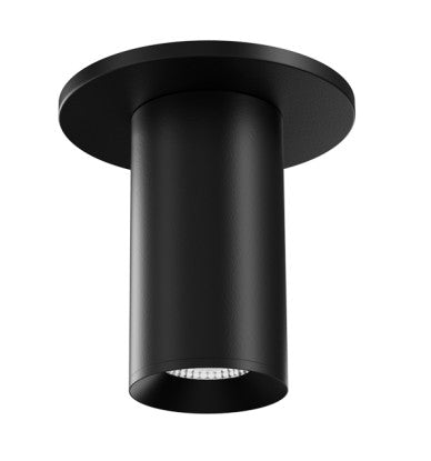ELCO Lighting E25FB-10DX30 2-Inch/3-Inch Black LED Surface Mount Fixture, 1000 lm, 3000K, 3-in-1