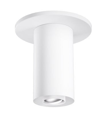 ELCO Lighting E25FW-07SD-FC 2-Inch White LED Surface Mount Fixture, 750 lm, 18°-50° / 50°