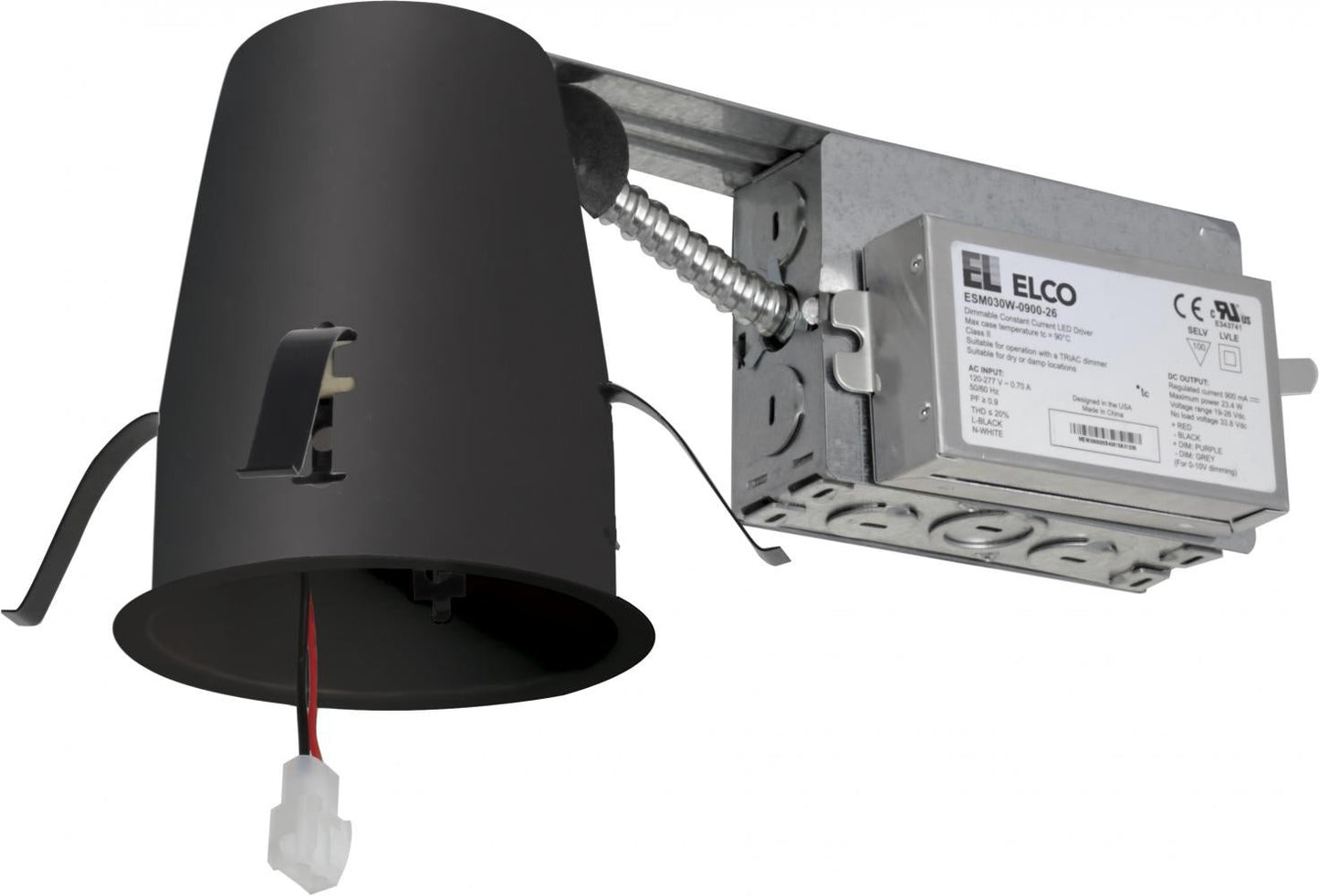 ELCO Lighting E4LRC16-2 4-Inch Recessed Housing, 1600 lm, 120V