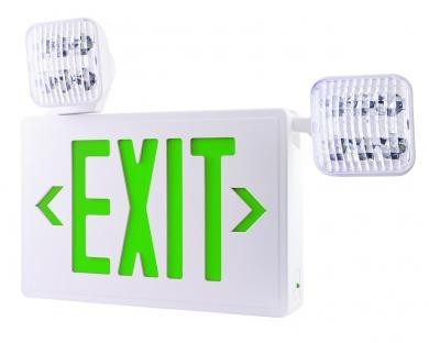 ELCO Lighting EE94HG LED Combo Exit and Emergency, Green