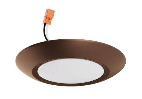 ELCO Lighting 6" 15W 900 lm 5CCT selectable Alva LED Disk Light ELSF11CT5BZ