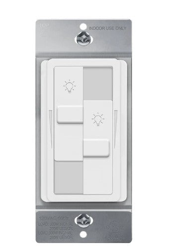 Enerlites Dual Slider LED Dimmer Single Pole, White 57007-W