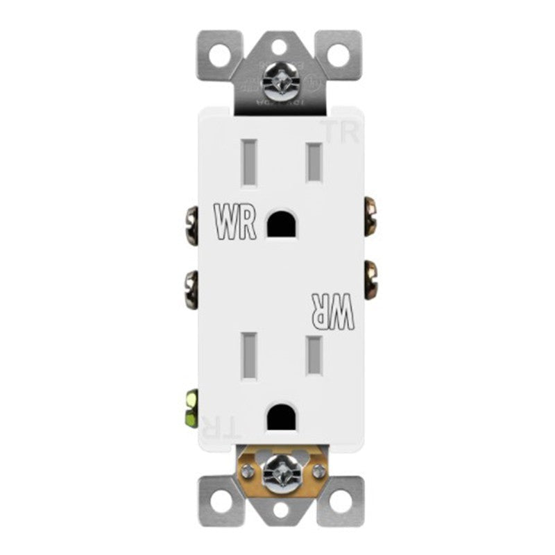 Enerlites Resi Decorator Twr Receptacle 15A 125V 5-15R White 61501-TWR-W