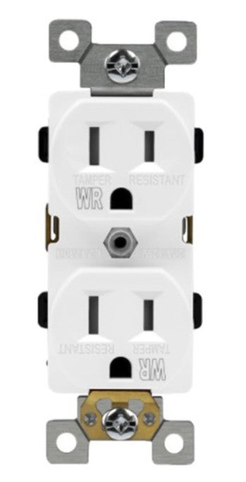 Enerlites Resi Duplex Twr Receptacle 15A 125V 5-15R Gy 61580-TWR-GY