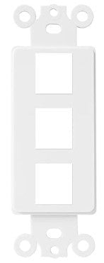 Enerlites Insert Decorator Datacom 3-Port Plate White 6263-W