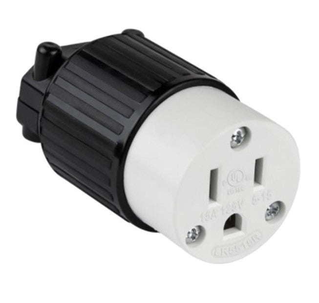 Enerlites Ind Sb Con2P 3-Way Grd 5-15C 15A 125V Black 66201-BK