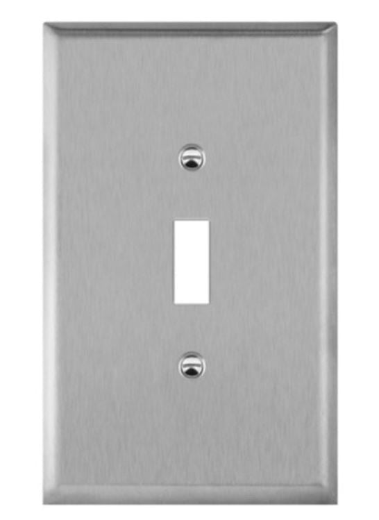 Enerlites Over-Size 1-Gang Toggle Wall Plate Stainless Steel 7711O