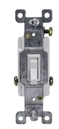 Enerlites Resi Toggle Switch 4W 15A 120/277V White 84150-W