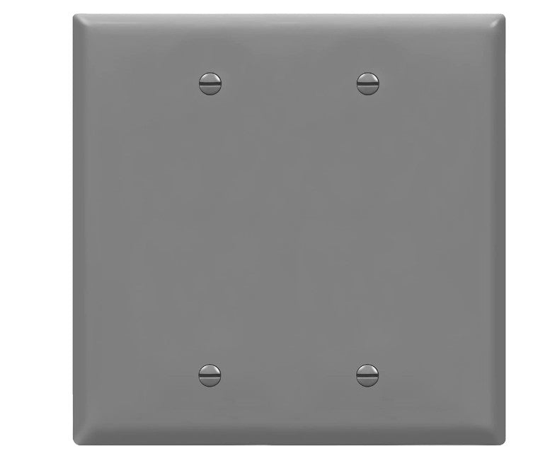 Enerlites Mid-Size 2-Gang Blank Wall Plate Gy 8802M-GY
