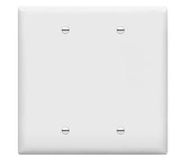 Enerlites Mid-Size 2-Gang Blank Wall Plate White 8802M-W