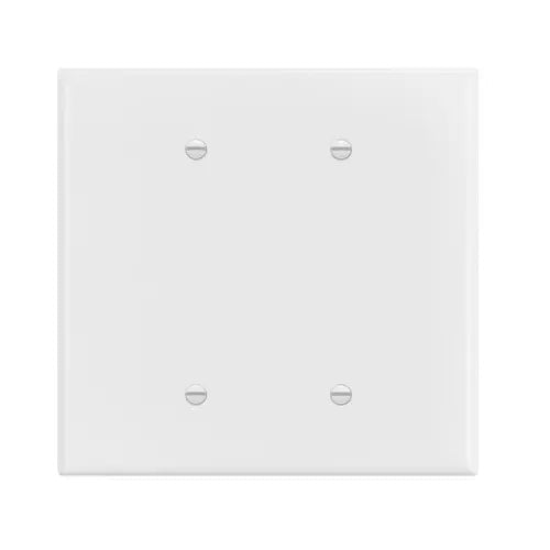 Enerlites Over-Sized 2-Gang Blank Wall Plate White 8802O-W