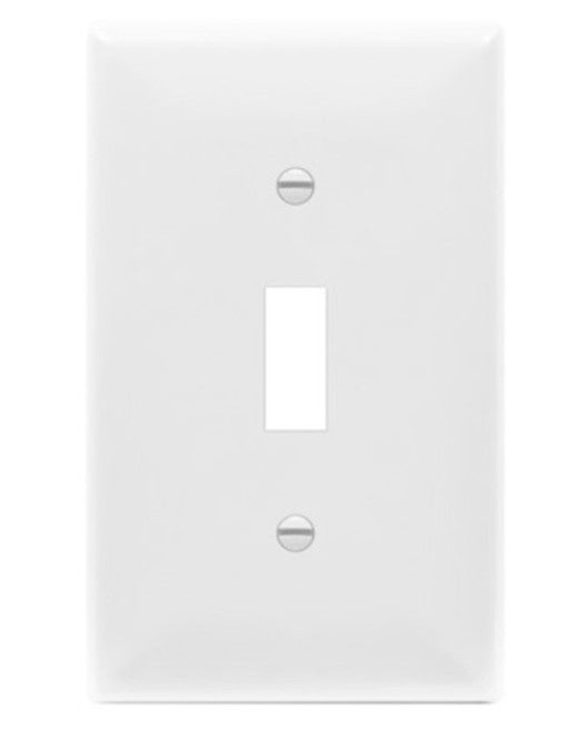 Enerlites Mid-Size 1-Gang Toggle Wall Plate White 8811M-W