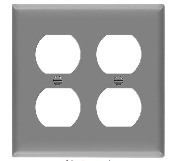 Enerlites Mid-Size 2-Gang Duplex Wall Plate Gy 8822M-GY