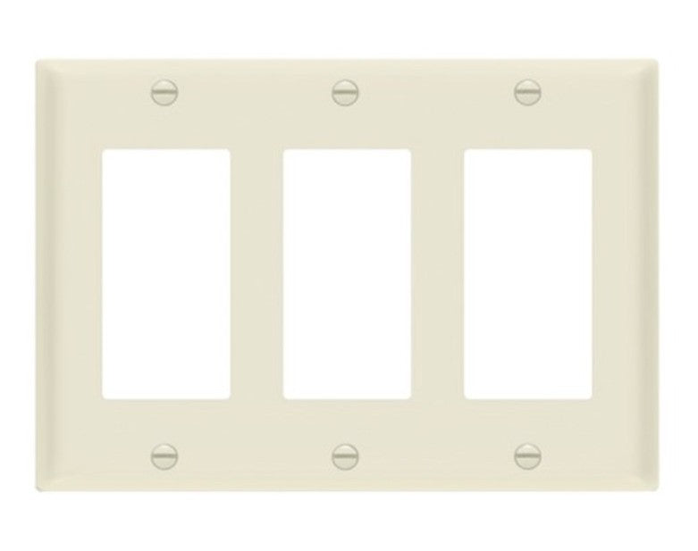 Enerlites Standard 3-Gang Decorator/GFCI Wall Plate Light Almond 8833-LA