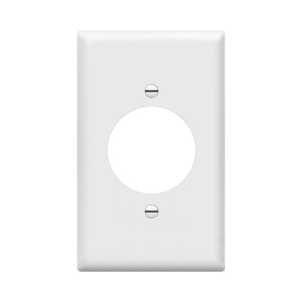 Enerlites Standard 1-Gang Locking Receptacle 1.6" Dia. Hole Wall Plate White 8961-W