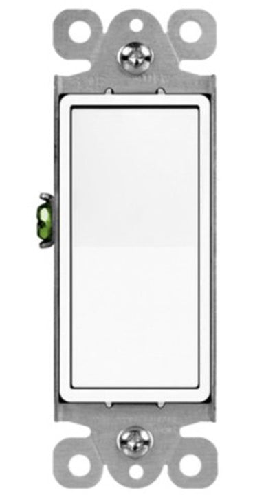 Enerlites Resi Decorator Switch Quiet Lighted 15A Single Pole 120-277V White 91160-W