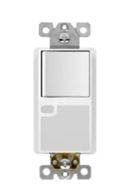 Enerlites Resi Decorator Guide Light Switch 3-Way 120V White 93150-GL-W
