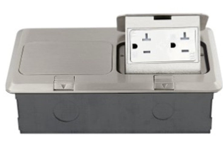 Enerlites 2-Gang Pop-Up Fb Kit With Two 20A Twr Decorator Receps Npb 962301-S