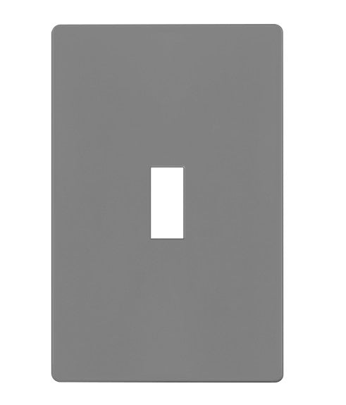 Enerlites Standard Snap In Screwless 1-Gang Toggle Wall Plate Gy SI8811-GY