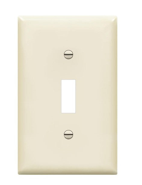 Enerlites Standard Snap In Screwless 1-Gang Toggle Wall Plate Light Almond SI8811-LA