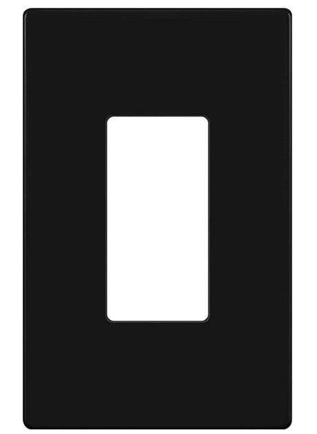 Enerlites Mid-Size Snap In Screwless 1-Gang Decorator/GFCI Wall Plate Black SI8831M-BK