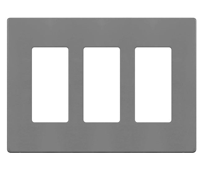 Enerlites Standard Snap In Screwless 3-Gang Decorator/GFCI Wall Plate Gy SI8833-GY