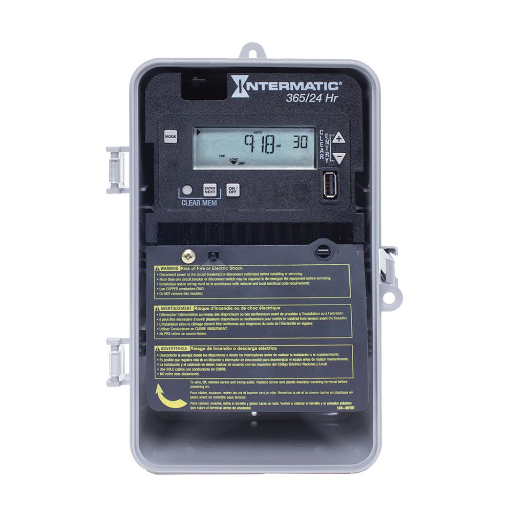 Intermatic 120-277 VAC 1-Circuit Indoor/Outdoor Electronic Control ET2115CP