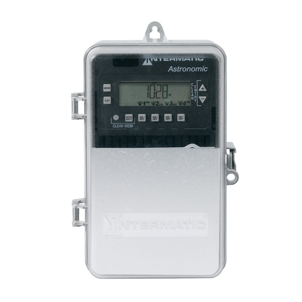 Intermatic 120-277 VAC 4-Circuit Indoor/Outdoor Astronomic Electronic Control ET2845CP