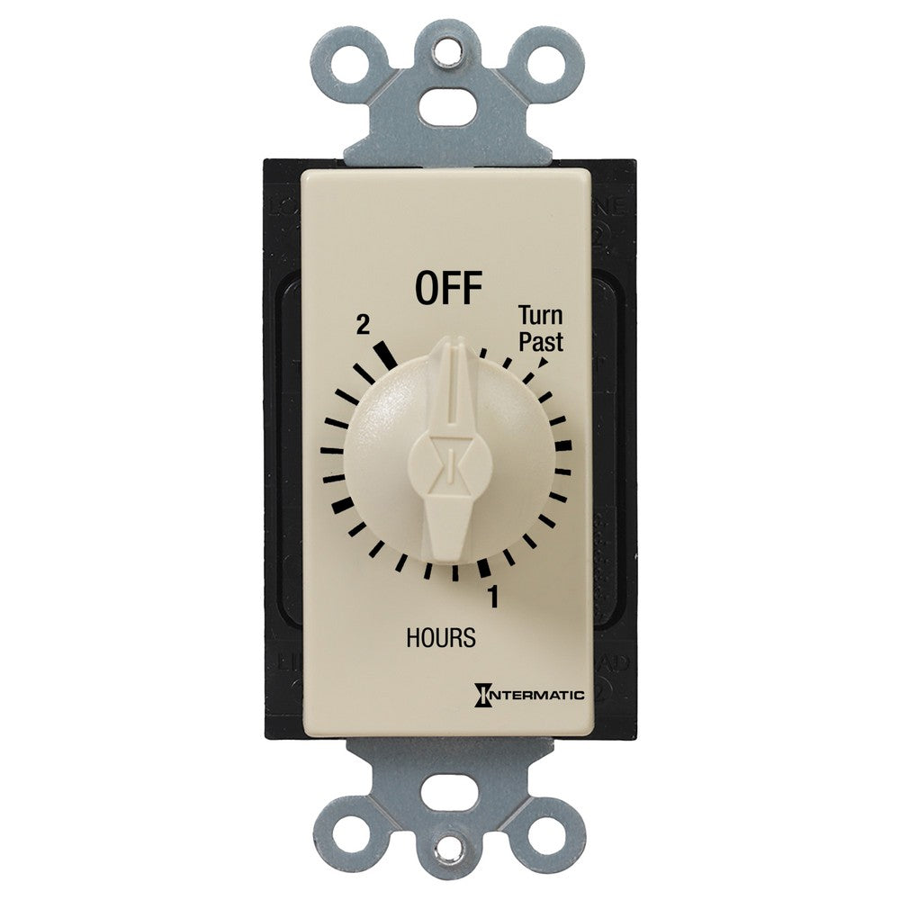 Intermatic 125-277 VAC 2 Hour Max 50/60 HZ Ivory Decorator Spring Wound Countdown Timer FD32H