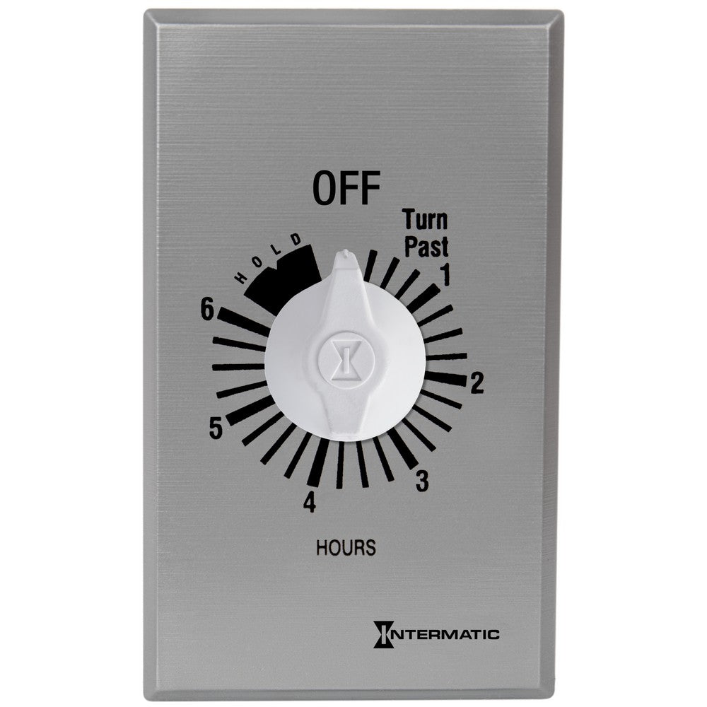 Intermatic 125-277 VAC 6 Hour Max 50/60 Hz Silver Commercial Spring Wound Countdown Timer FF6HH
