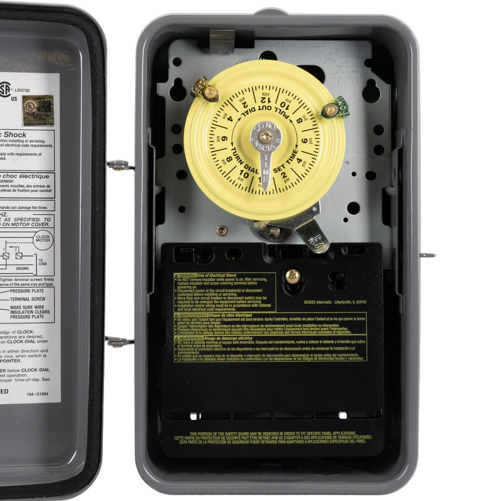 Intermatic 208-277 VAC 24-Hour 60HZ Metal Mechanical Time Switch T106R
