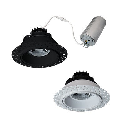 Lighting Spot 26 3 in. 5CCT selectable Round Gimbal Trimless Black Canless LED Downlight LS-CS-3RTL-G-8W-5CCT-BLK