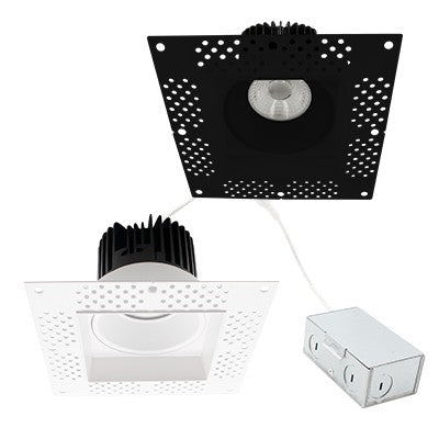 Lighting Spot 26 4 in. 15W 5CCT selectable Square Smooth Trimless Canless LED Downlight LS-CS-4SQTL-S-15W-5CCT