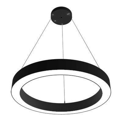 Lighting Spot 26 48 in. 100W 4CCT selectable Black LED Ring Pendant Light LS-SUPD-RP48-100WT-4CCT-BL