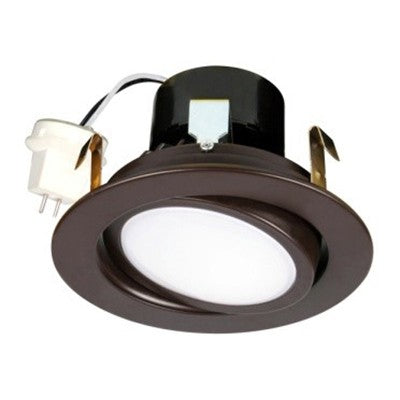 Lighting Spot 26 4 in. 8.5W 12V 4000K Round Adjustable Bronze LED Recessed Downlight LS2-LV4BZ-4K